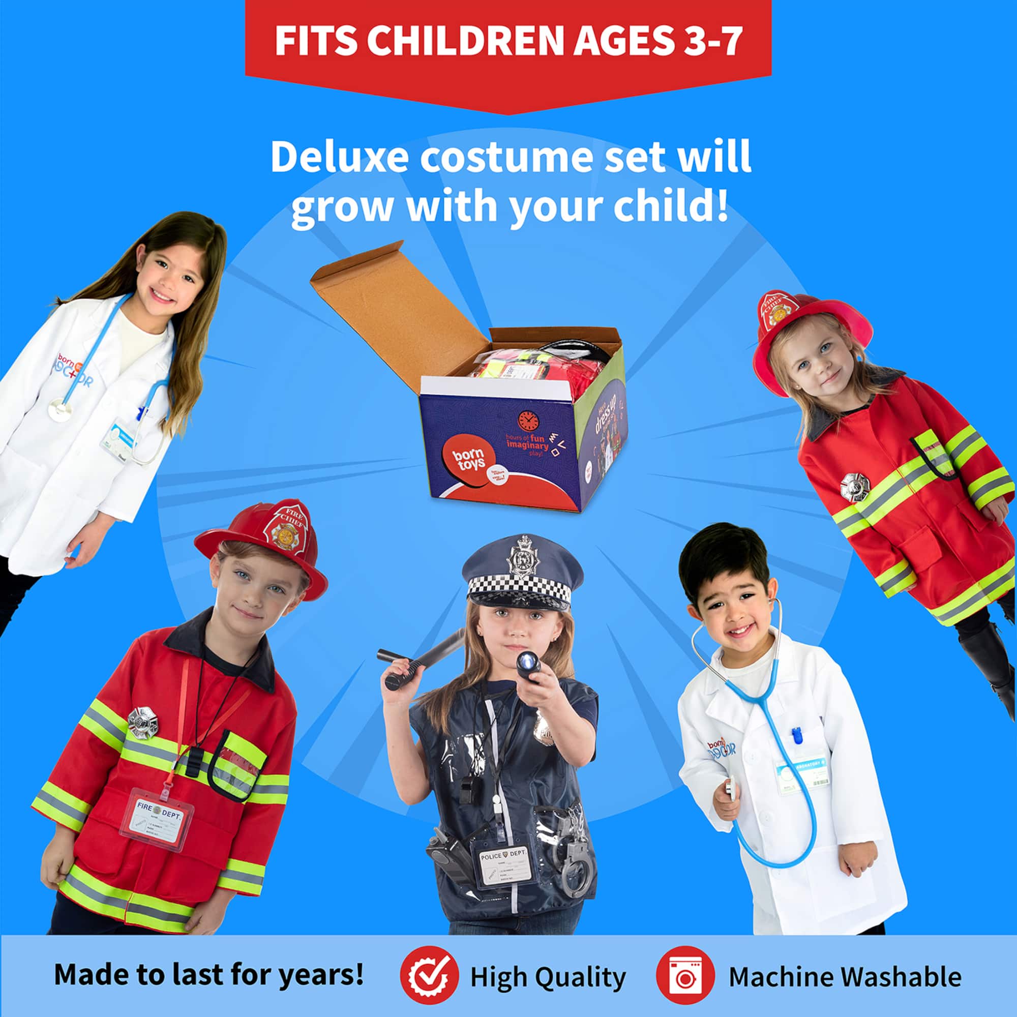 Bintiva Dress Up & Drama Play Hero Costume Trunk Set